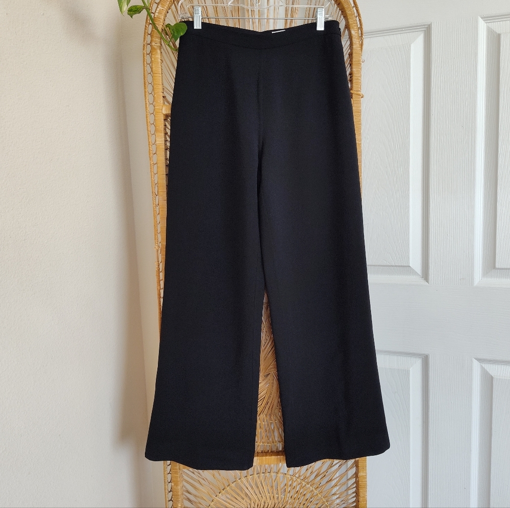 Agnona Womens  Black Wool High Rise  Straight Dress Pants